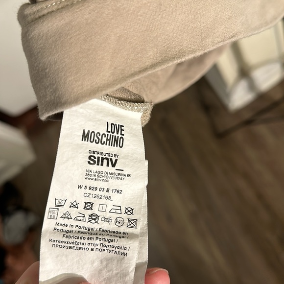 Love Moschino Treasure Chest Map Bodycon Mini Crew Neck Tee Shirt Dress Size 6 - Picture 6 of 7
